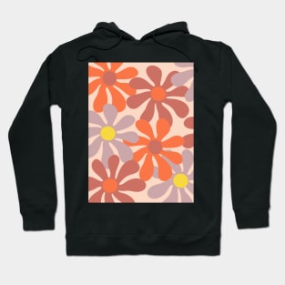 retro groovy flowers Hoodie